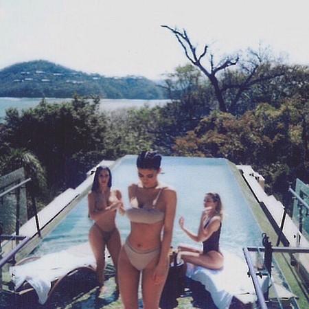 Kim Kardashian, Kylie Jenner and Khloe Kardashian. kim khloe and kylie
