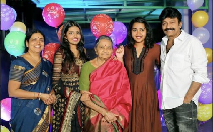 Dr Rajasekhar's mother with his family