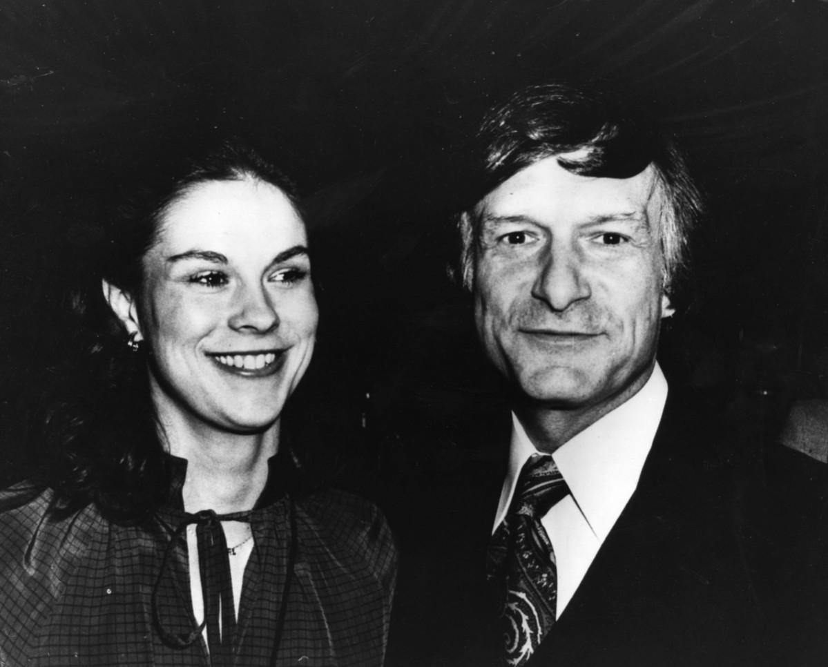 American editor, publisher and founder of Playboy magazine Hugh Hefner and his daughter. Hugh Hefner