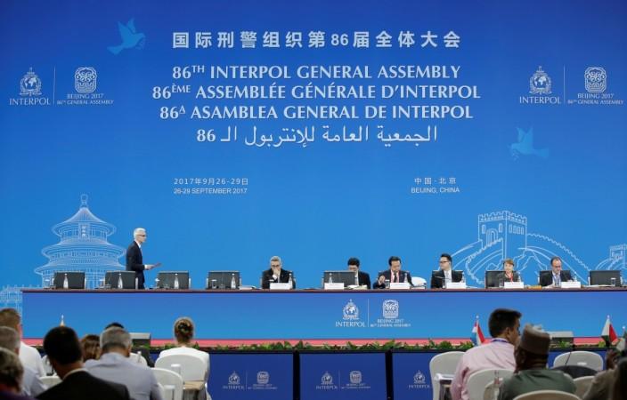 In picture: Delegates attend the 86th INTERPOL General Assembly at Beijing National Convention Center in Beijing, China September 27, 2017. Interpol