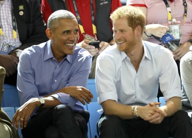 Former U.S. President Barack Obama and Prince Harry on day 7 of the Invictus Games 2017 Prince Harry Barack Obama