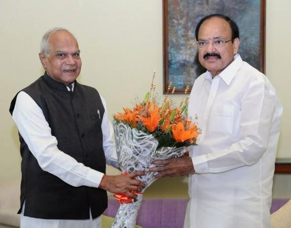 In picture: Banwarilal Purohit (left) with Venkaiah Naidu. Banwarilal Purohit