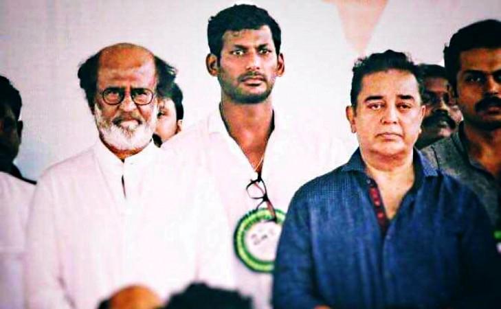In picture: Rajinkanth and Kamal Haasan. Rajinkanth and Kamal Haasan