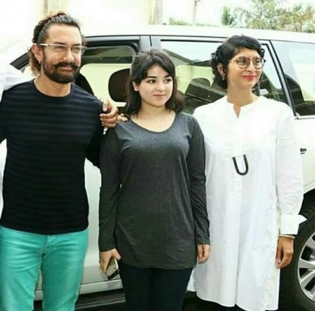 Zaira Wasim with Aamir Khan and Kiran Rao Zaira Wasim with Aamir Khan and Kiran Rao