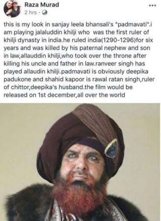 Raza Murad Facebook post Raza Murad facebook post