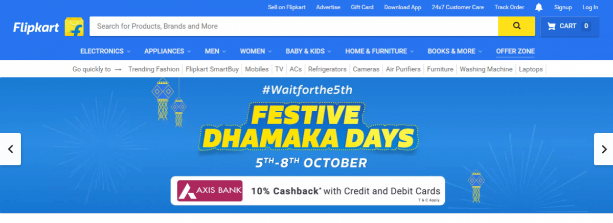 Flipkart Festive Days Sale Screenshot Flipkart Festive Days Sale