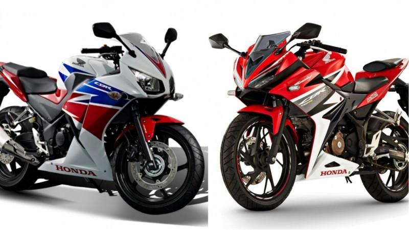 Honda CBR300R (left), CBR150R (right) Honda CBR300R, CBR150R