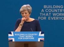 Theresa May has coughing fit during disastrous speech