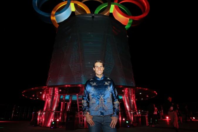 Rafael Nadal of Spain poses for a picture before the 2017 China Open Player Party on October 1, 2017 in Beijing Rafael Nadal