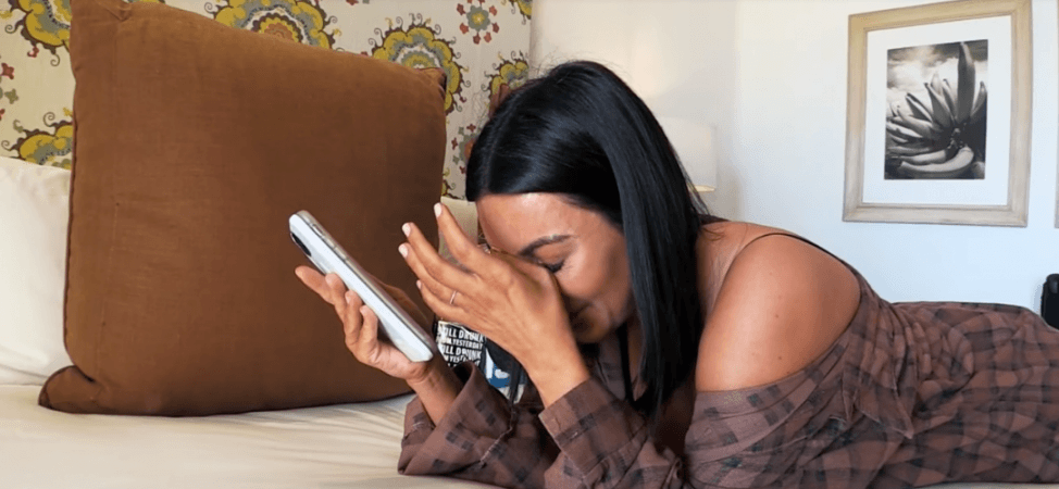 A still from the show. Kim k