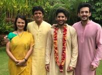 Naga Chaitanya with Nagarjuna, Amala and Akhil