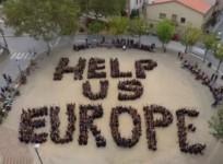 Catalonians spell out help us Europe in independence plea