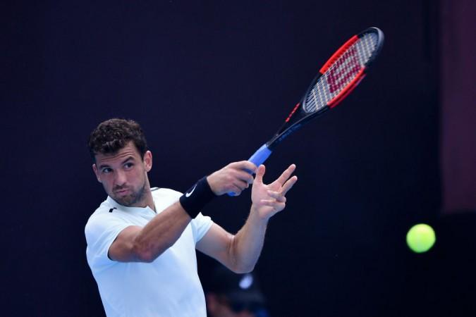Dimitrov in action at China Open 2017 Grigor Dimitrov