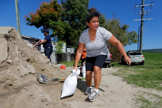 Residents fill sandbags in preparation for tropical storm Nate in New Orleans, Louisiana, U.S., October 6, 2017 Hurricane Nate