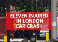 Eleven injured in London car crash