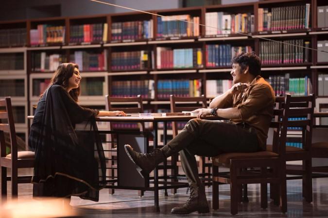 Nagarjuna and Samantha on Raju Gari Gadhi 2 set Nagarjuna and Samantha on Raju Gari Gadhi 2 set