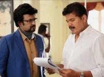 Rajinikanth with Shankar on the sets of 2.0 aka Enthiran 2
