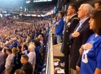 U.S. Vice President Mike Pence leaves NFL game after players kneel during national anthem