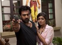 Chiranjeevi Sarja and Meghana Raj in Aatagara
