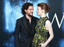 Actors Kit Harington and Rose Leslie