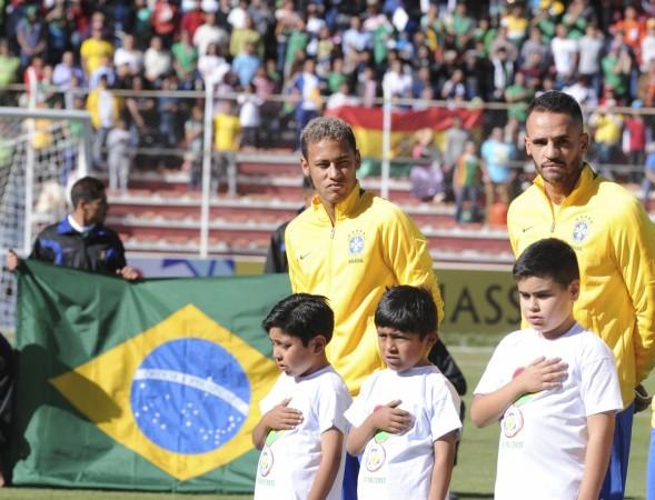 Brazil star forward Neymar (L) brazil, neymar