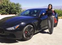 Sunny Leone with her Maserati Ghibli Nerissimo edition