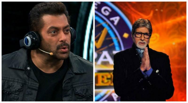 Salman Khan in Bigg Boss 11 and Amitabh Bachchan in KBC Salman Khan in Bigg Boss 11 and Amitabh Bachchan in KBC