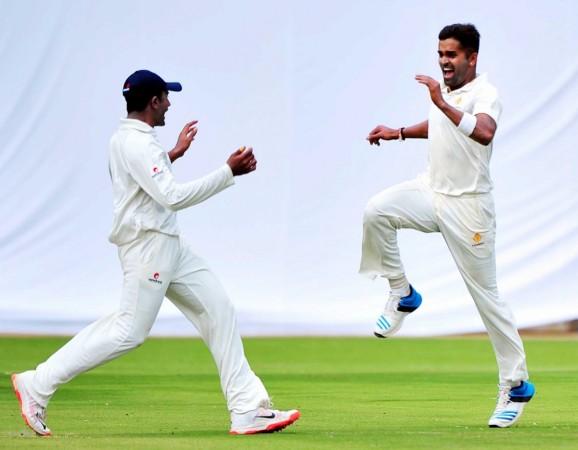 Vinay Kumar (right) celebrates a wicket with Shreyas Gopal during Ranji Trophy. Vinay Kumar