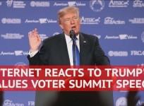 Internet responds hilariously to Trumps address at the annual Values Voter Summit