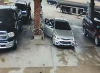 CCTV captures dramatic moment woman fights off carjacker at gas station