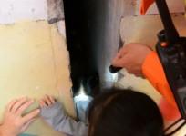 Video shows dramatic rescue of schoolgirl stuck in tiny gap at primary school