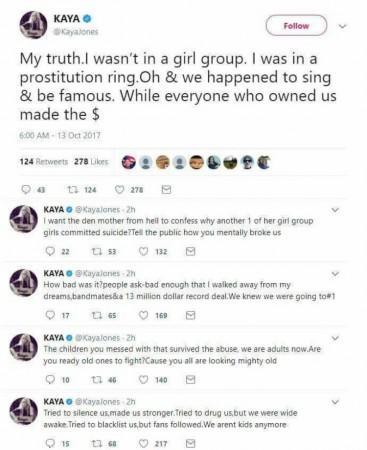 Kaya Jones's series of tweets Kaya Jones's series of tweets