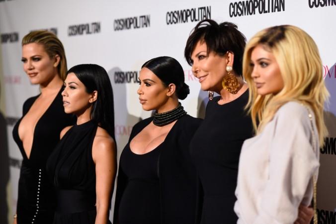 The Kardashian sisters with Kris and Kylie Jenner. kardashian