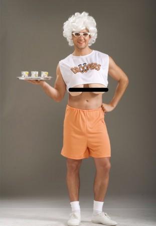 The Droopers costume, mocking female employees are the Hooters chain. droopers