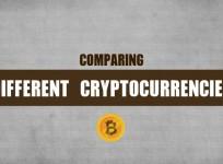 Comparing different cryptocurrencies