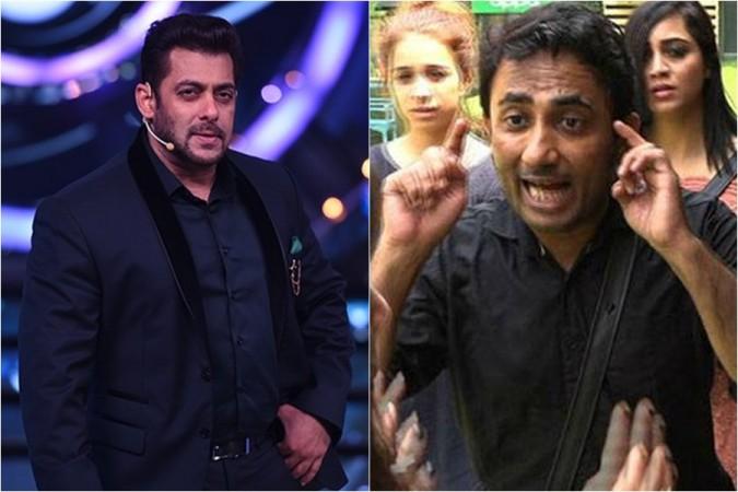 Salman Khan and the now evicted Bigg Boss 11 contestant Zubair KHan Salman Khan Bigg Boss 11 contestant Zubair KHan