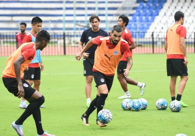 Bengaluru FC midfielder Dimas Delgado in training at the Kanteerava Stadium, ahead of their clash against FC Istiklol on Wednesday. bengaluru fc