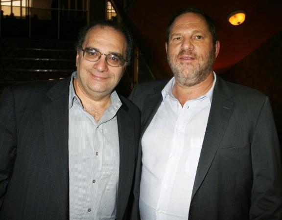 Bob Weinstein (L) and his brother Harvey Weinstein, the founders of The Weinstein Co., an independent motion picture studio, pose at the premiere of their studio's film Bob Weinstein and Harvey Weinstein