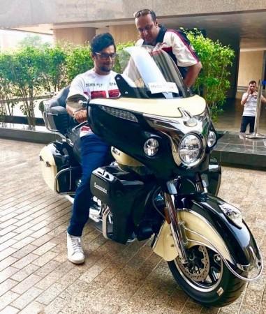 R. Madhavan with his Indian Roadmaster R. Madhavan with his Indian Roadmaster