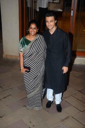 Salman Khan's sister Arpita Khan Sharma and husband Aayush Sharma were also seen posing for the shutterbugs at the party. Arpita Khan Aayush Sharma