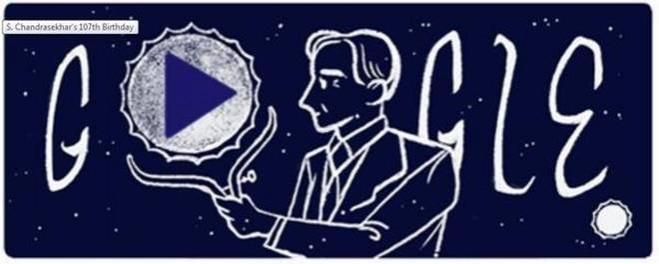 Google Doodle, Subrahmanyan Chandrasekar, S. Chandrashekar, astrophysicist,