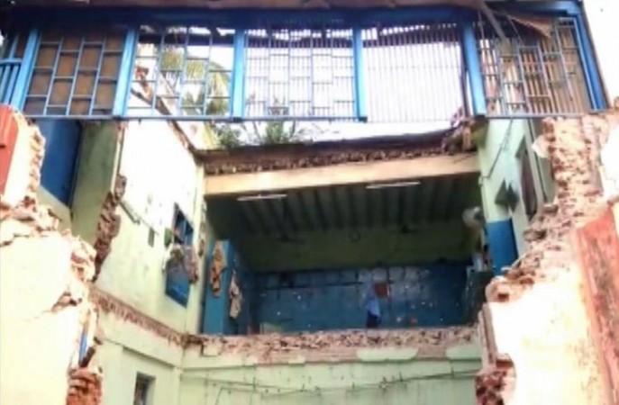 In picture: The void left behind by the bus depot roof that collapsed in the Nagapattinam district of Tamil NAdu on Friday, October 20, 2017. Nagapattinam roof collapse