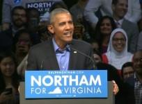 Barack Obamas back campaigning as he calls Virginia voters to action
