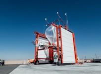 A Loon balloon getting ready to take flight to Puerto Rico from our launch site in Nevada