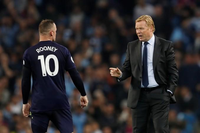Wayne Rooney and Ronald Koeman