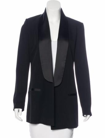 Kourtney Kardashian's BLK DNM Silk Longline Blazer blazer