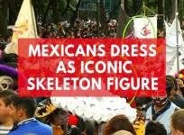 Skeletons fill Mexican streets in lead up to Day of the Dead celebrations