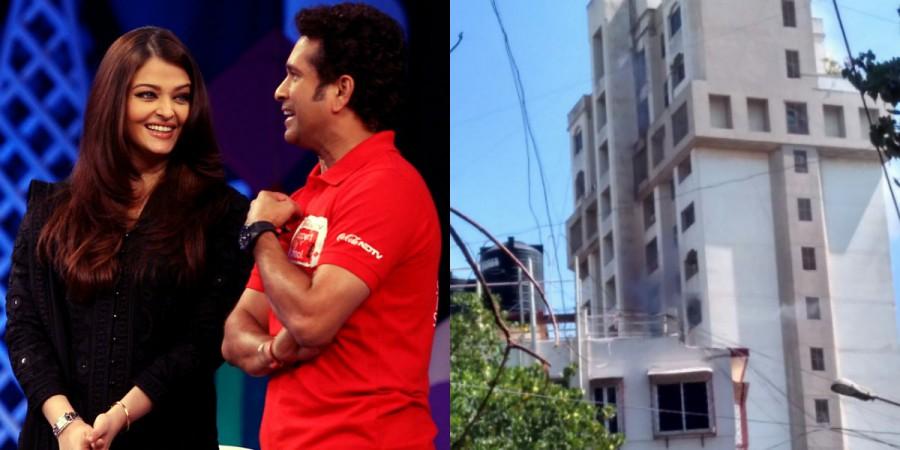 Indian Bollywood actress Aishwarya Rai Bachchan (L) and Indian cricketer Sachin Tendulkar participates in the Support My School telethon in Mumbai on February 3, 2013 Aishwarya Rai