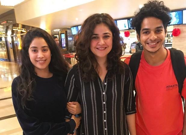 Janhvi Kapoor and Ishaan Khattar with Secret Superstar actress Meher Vij. Janhvi Kapoor and Ishaan Khattar Secret Superstar