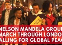 Nelson Mandela group march through London calling for global peace